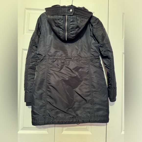 Abercrombie & Fitch S Black water wind resistant Luxe Nylon Parka Winter Coat - Picture 13 of 15